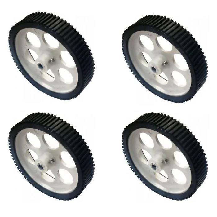 10 X 2 Cm Gear Motor Robot Wheel, Tyres for 6 mm Shaft Geared Dc Motor - 4 Pieces - Image 2