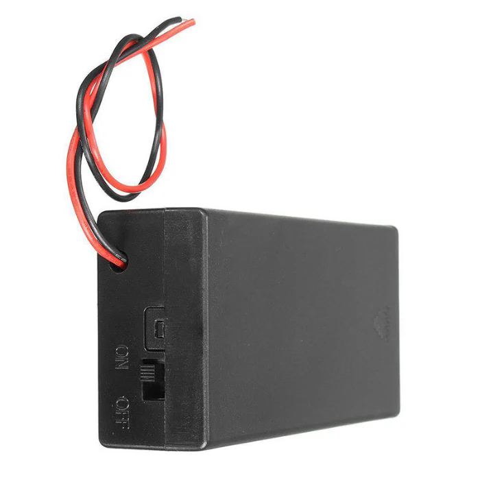 18650 Dual Battery Holder with Cover and On/Off Switch - Image 3