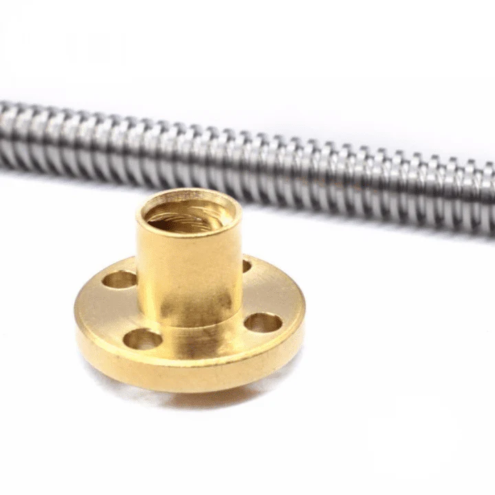 200mm Trapezoidal 4 Start Lead Screw 8mm Thread 2mm Pitch Lead Screw with Copper Nut - Image 3
