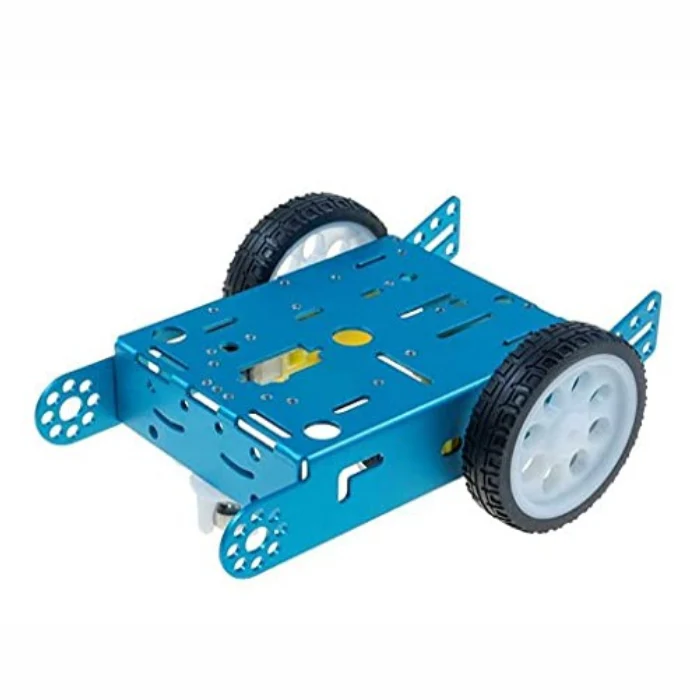 2WD DIY Aluminum Alloy Smart Robot Car Chassis Kit - Blue Colour - Image 2
