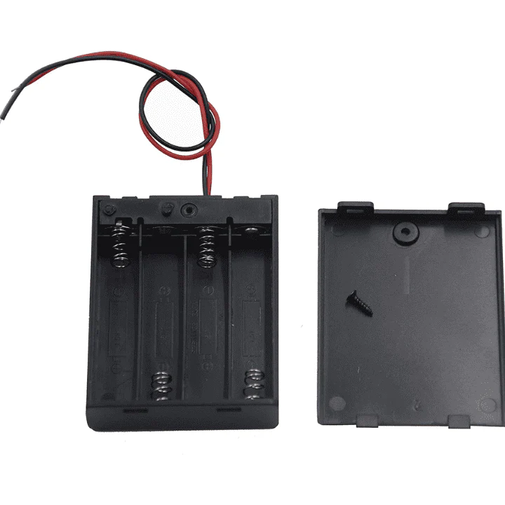 4 x 1.5V AA battery holder with cover and On/Off Switch - Image 3