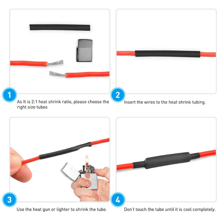 4mm Heat Shrink Tube Black - 1 Meter - Image 5