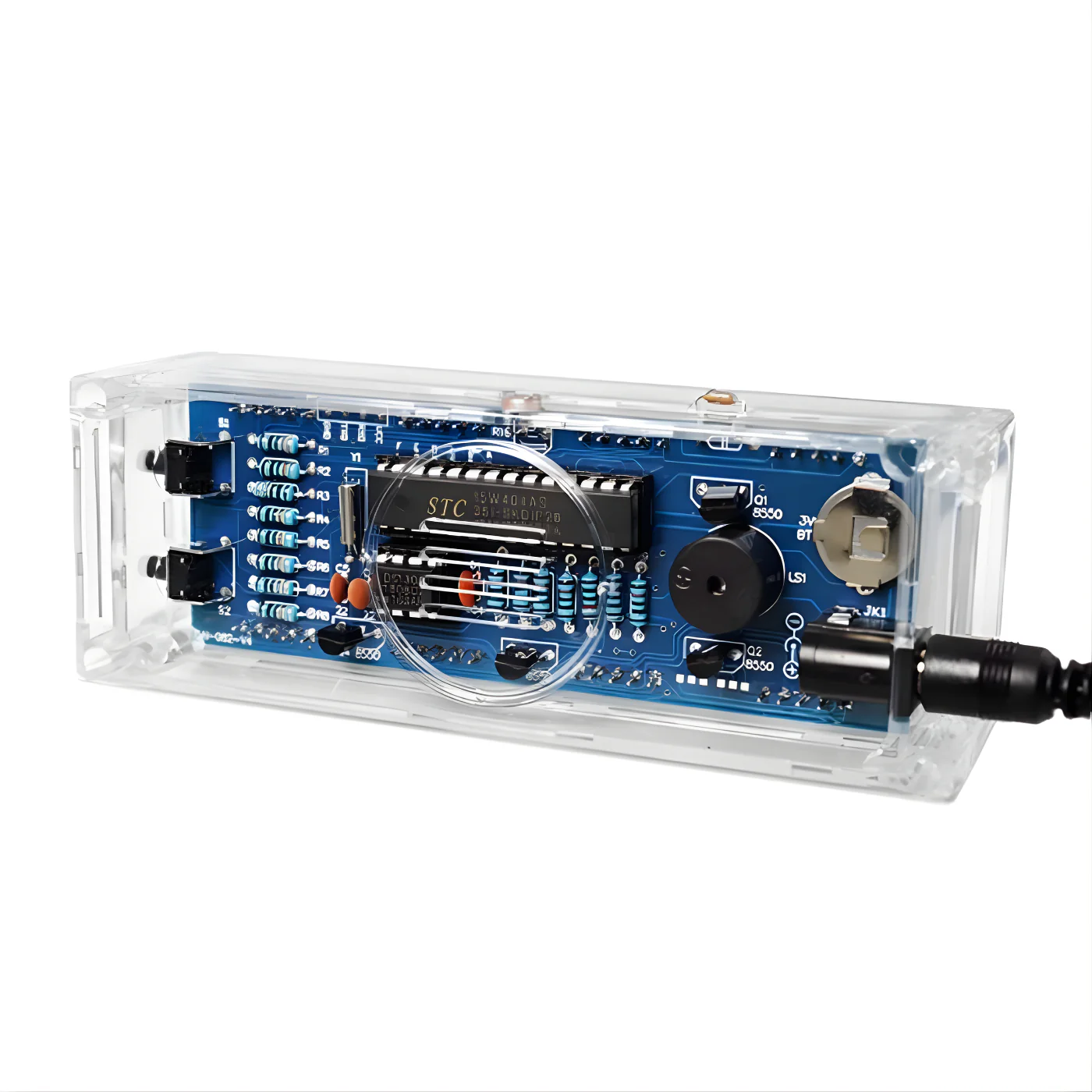 51 MCU LED Digital Clock DIY Kit (Green) – 1-Inch Light-Control Display with Housing for STEM Learning - Image 3