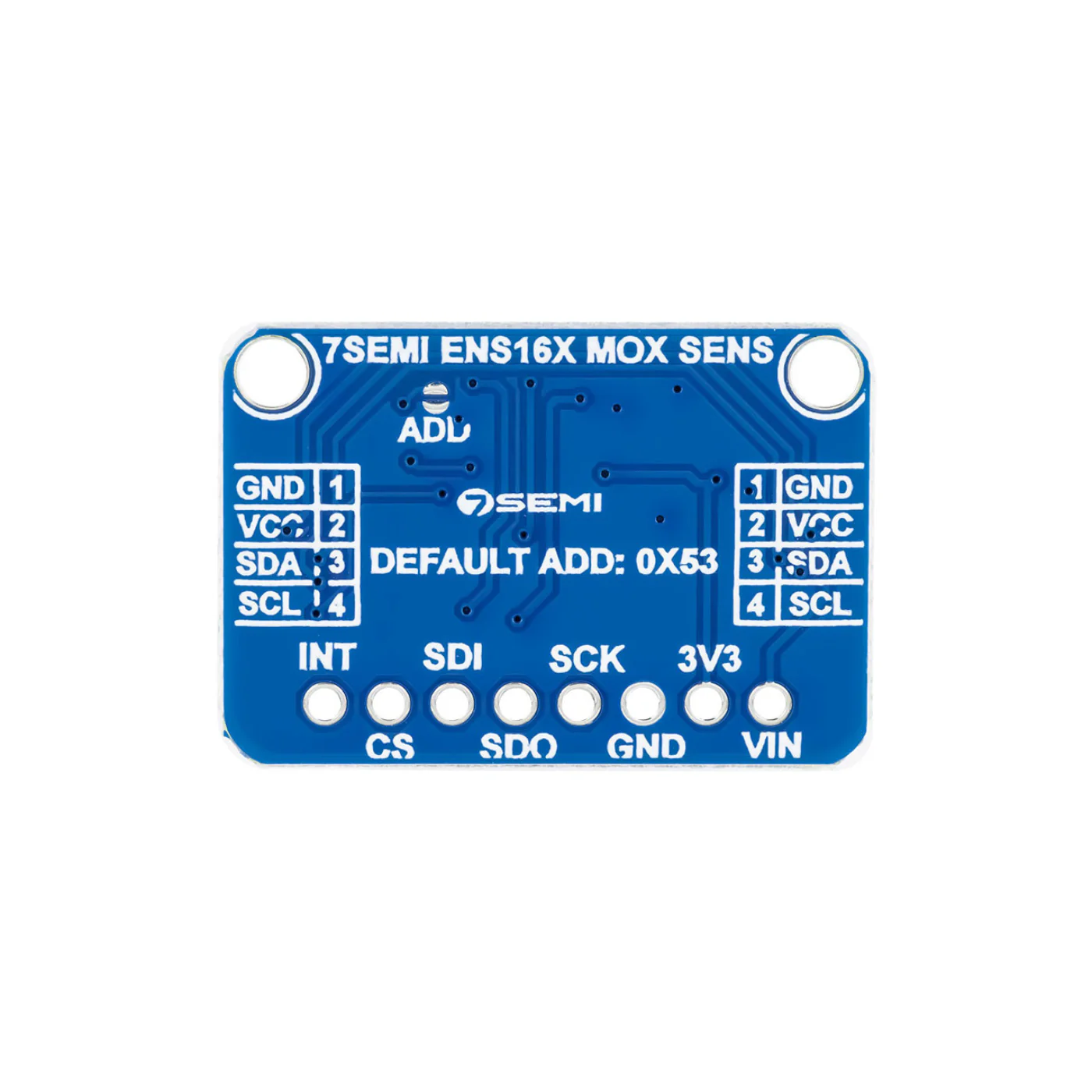 7Semi ENS160 Air Quality Sensor Breakout Board with VOC & eCO₂ Sensing - Image 3