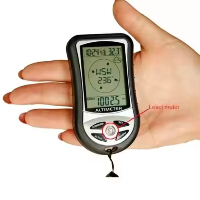 8 in 1 Handheld GPS Compass Altimeter Barometer Watch with Calendar & Forecast Timer - Image 10
