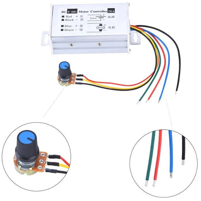 9-60V 20A DC Motor Speed Controller - Image 4