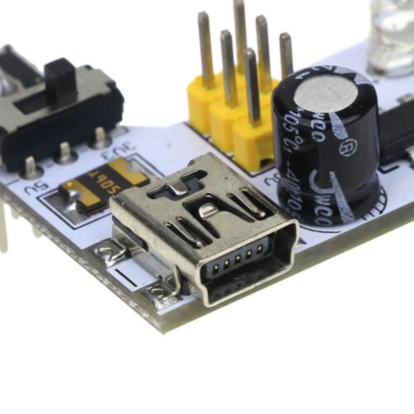 Breadboard Power Supply Module – Micro USB & DC 7–12V Dual Channel - Image 5