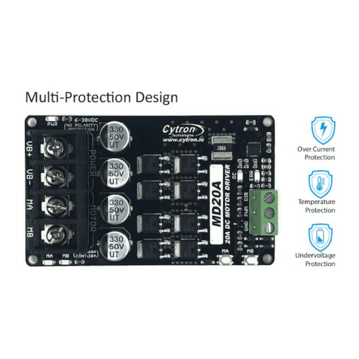 Cytron 20Amp 6V-30V DC Motor Driver - Image 2
