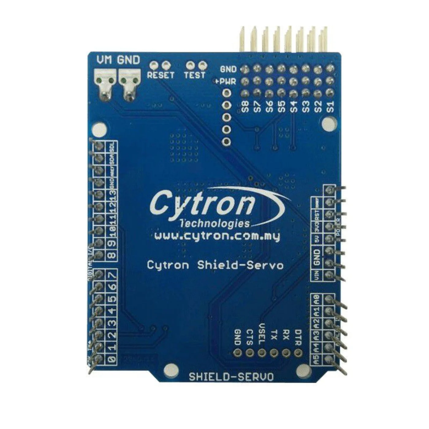 Cytron 8-Channel RC Servo Controller Shield – 5V 5A Regulated Power for Arduino - Image 3