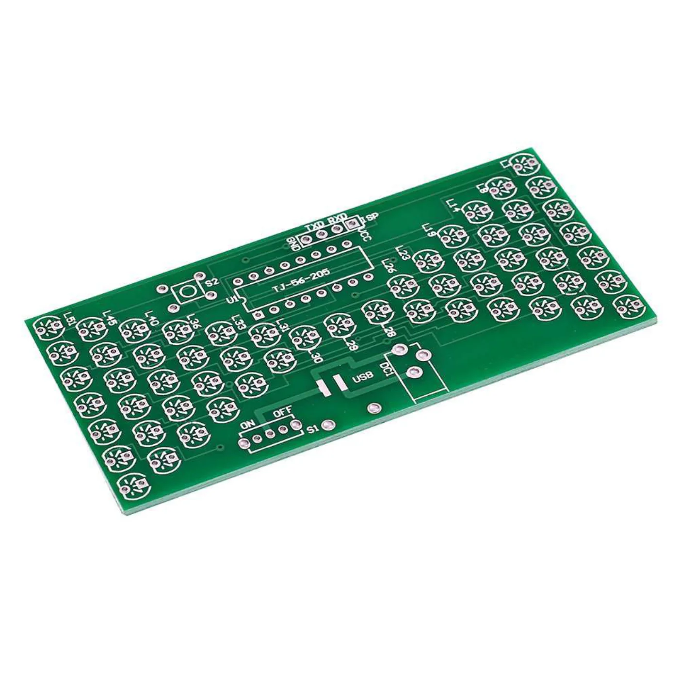 Electronic 5V Hourglass Shape Flashing LED DIY Soldering Board Kit - Image 4