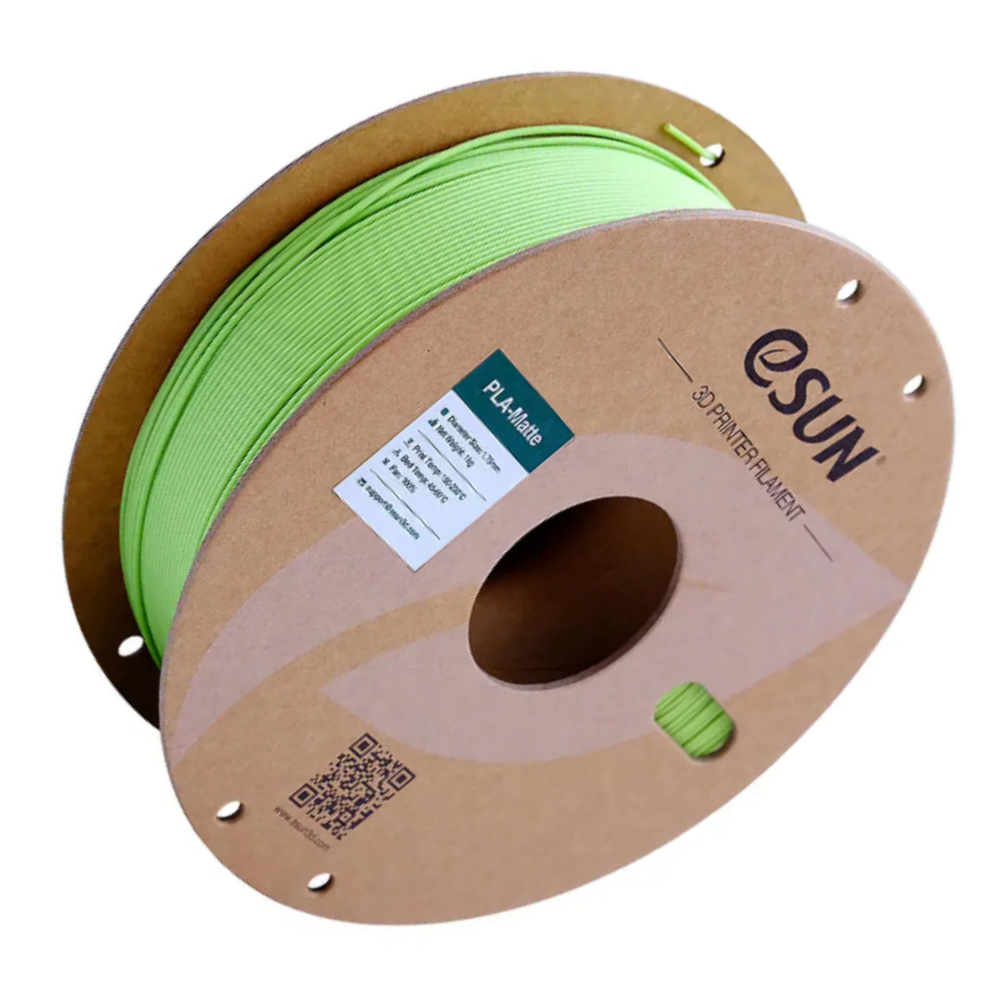 eSun 1.75mm PLA-Matte Filament 1kg Paper Roll Matcha Green - Image 2