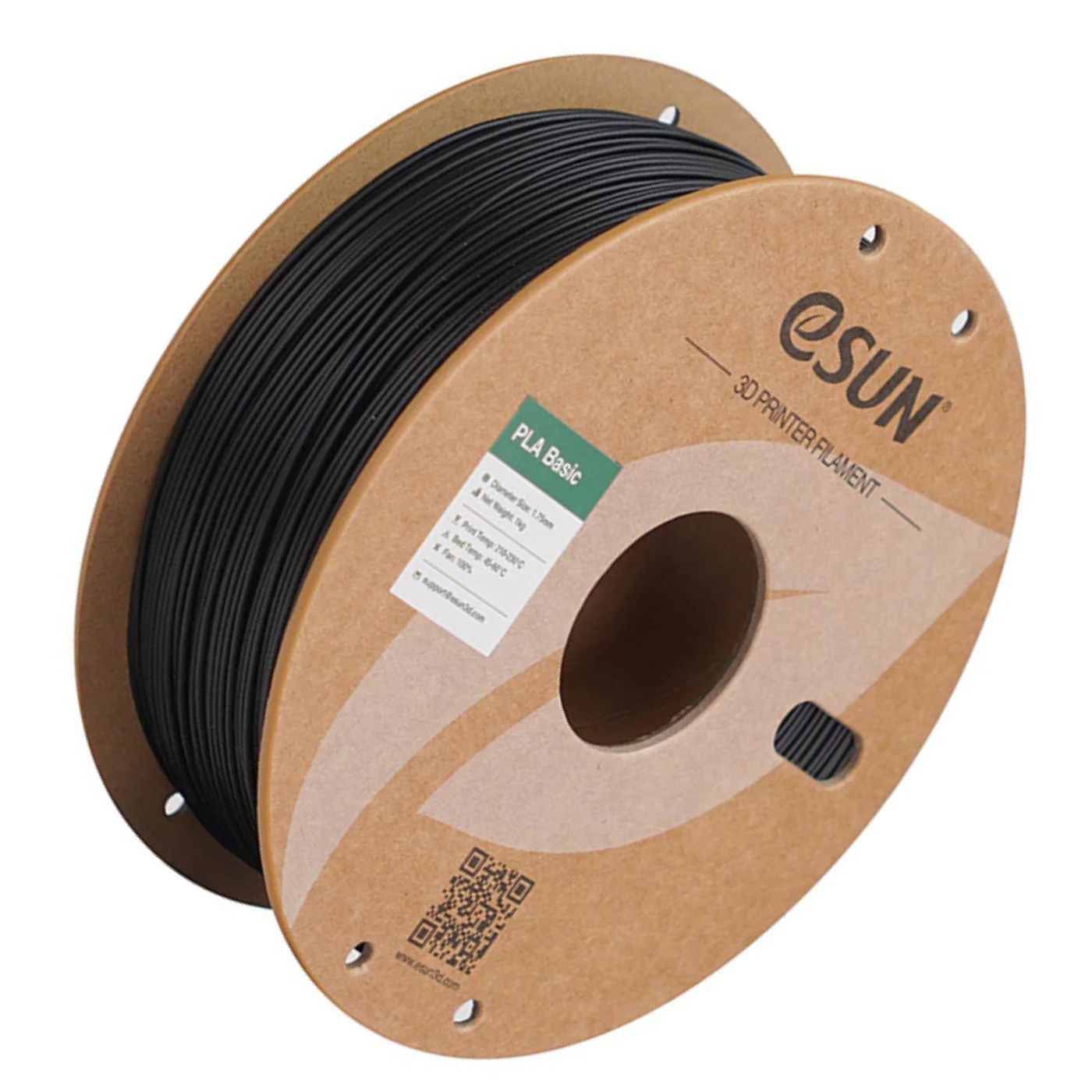 eSun PLA-Basic 1.75mm 1kg 3D Printing Filament Black Color - Image 2
