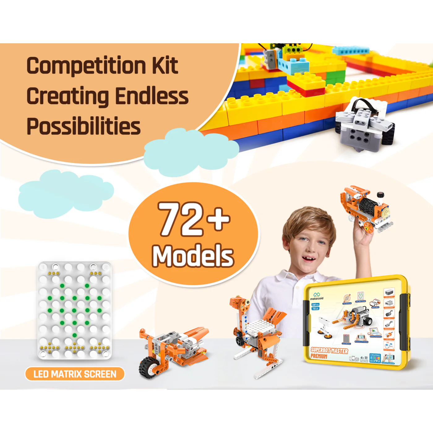 Makerzoid STEAM Super Bot Master Premium Educational Coding Robot Kit with Scratch 3.0 Block Coding - Image 9