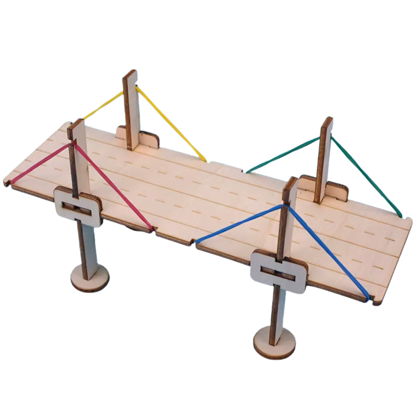 Pludo STEM Kit Cable Bridge Project – Concepts of String & Tension for Kids 3–5 | Mont-2 DIY Puzzle Toy - Image 3
