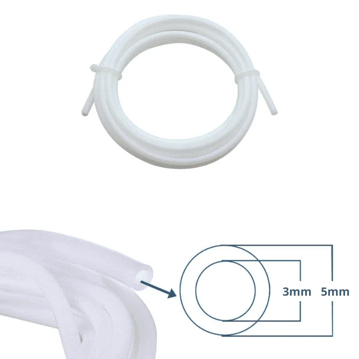 PTFE 3x5mm White Teflon Tube for 3mm 3D Printer Filament - 1 Meter (3mm ID X 5mm OD) - Image 2