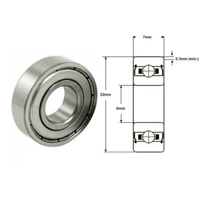Radial Ball Bearing 608ZZ for 3D Printer - Image 3