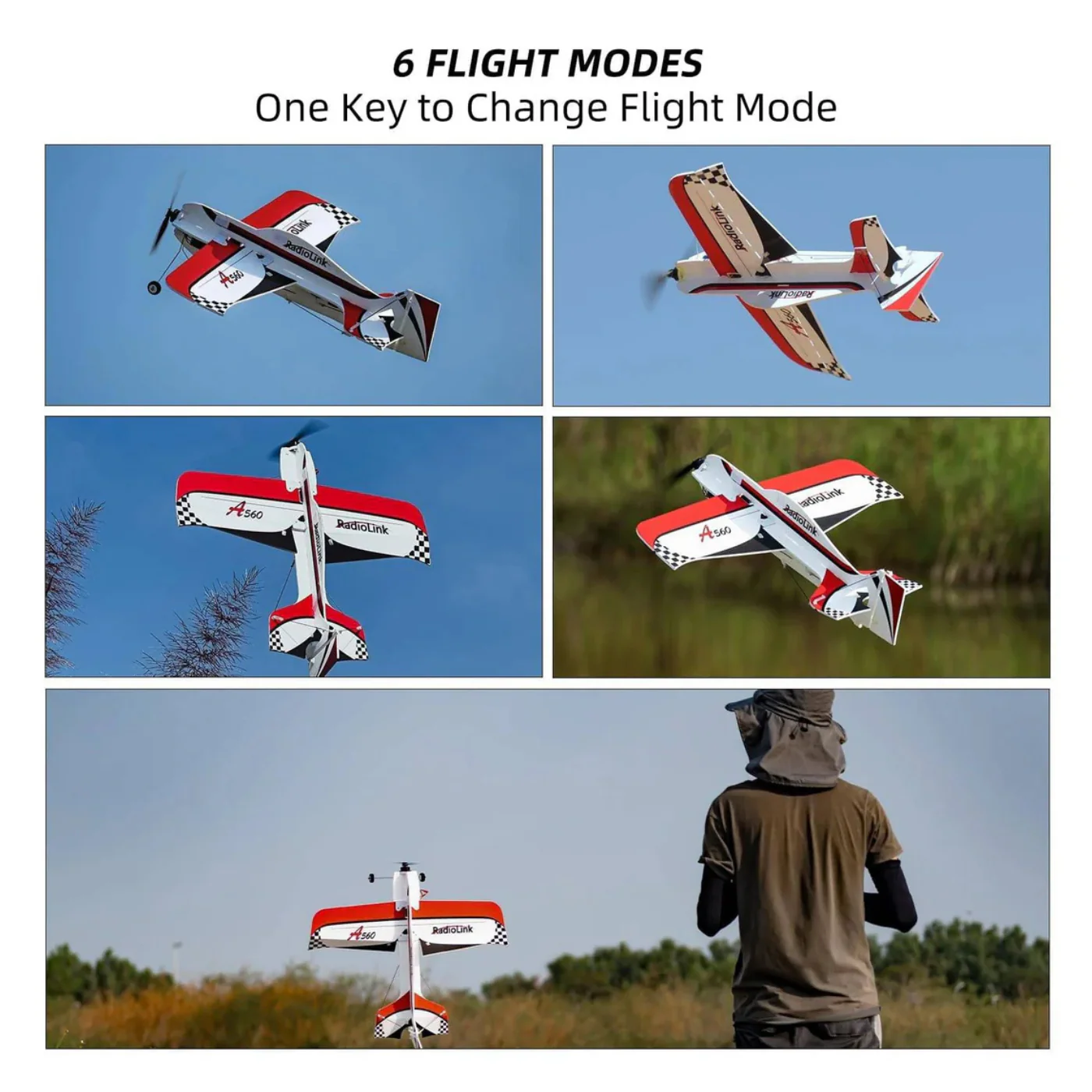 Radiolink A560 PNP RC Airplane with 6 Flight Modes (No Radio/Receiver/Charger) - Image 4