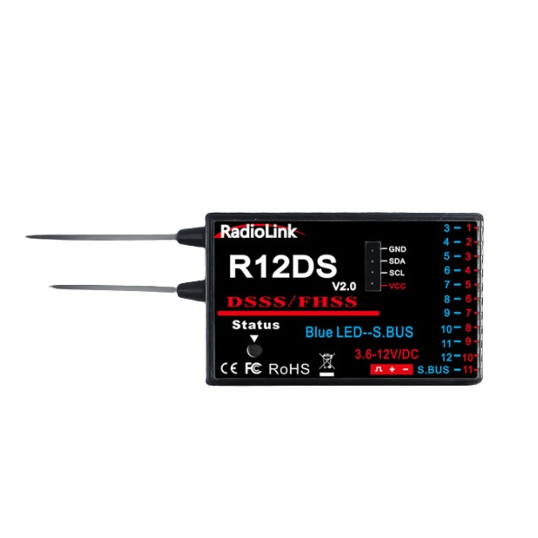 Radiolink R12DS 2.4GHz 12CH SBUS/PWM Receiver