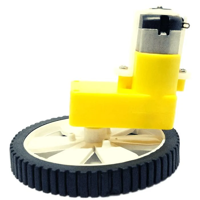 Single Shaft L-Shaped 60 RPM BO Motor with Wheel (2 sets) - Image 2
