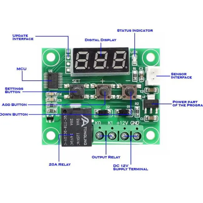 W1209 Digital Temperature Controller Thermostat Module - Image 4
