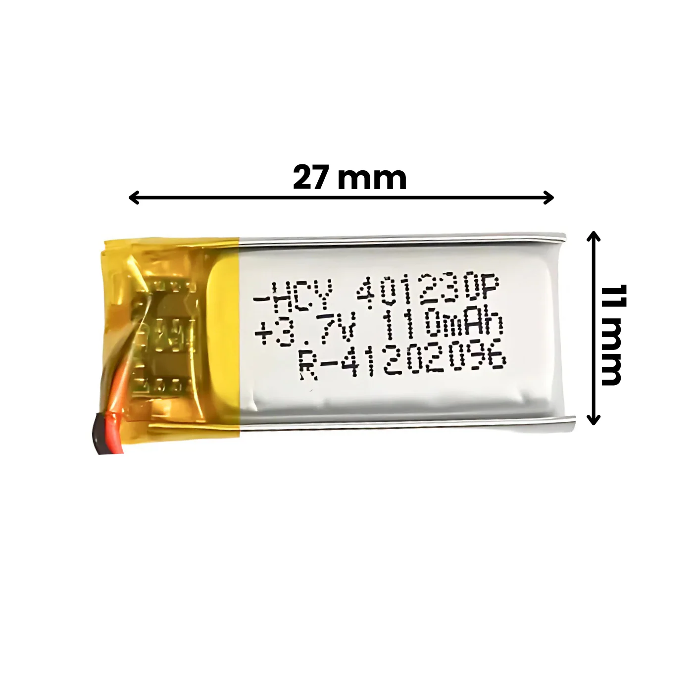 Witty Fox 110mAh Rechargeable 3.7V LiPo Battery - Image 2