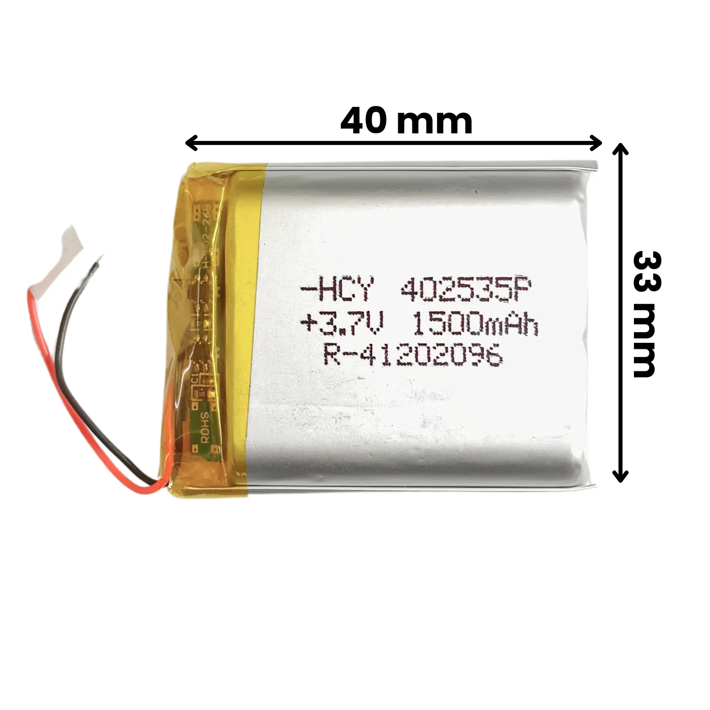 Witty Fox 1500mAh Rechargeable 3.7v LiPo Battery - Image 2