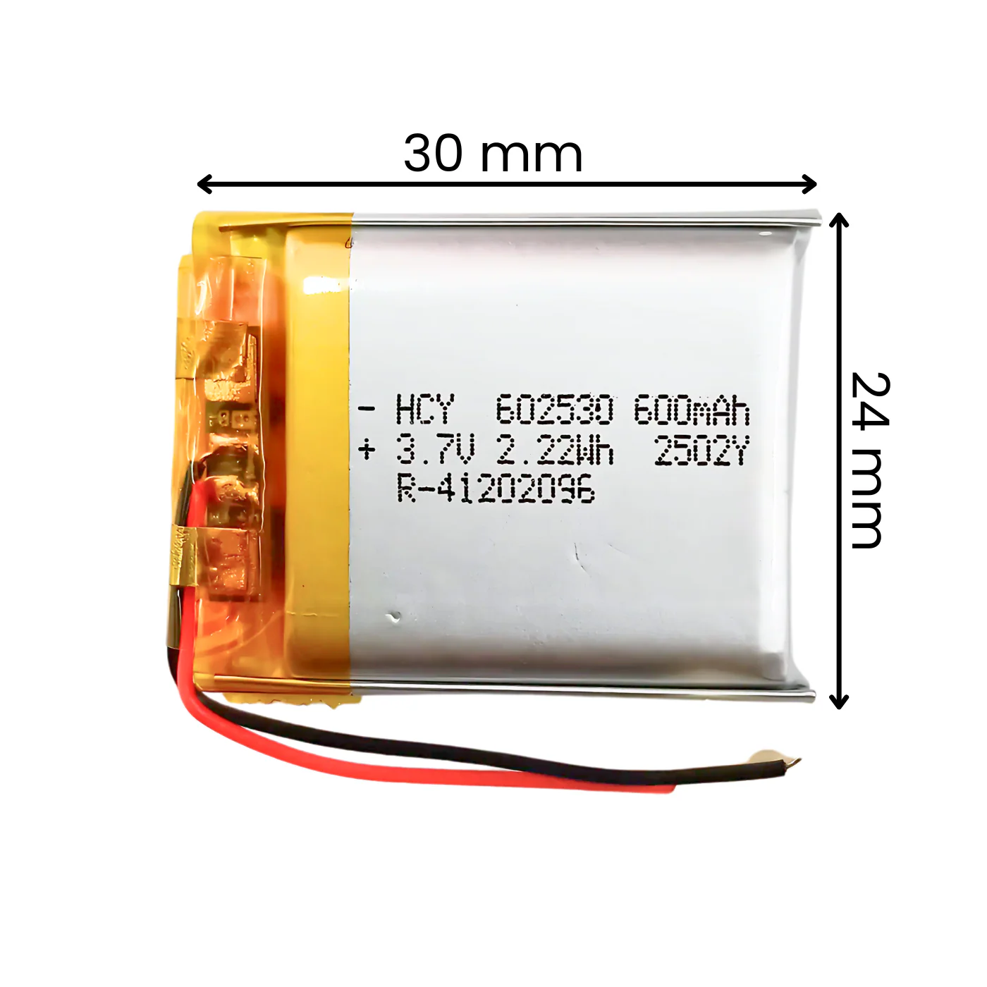 Witty Fox 600mAh Rechargeable 3.7v LiPo Battery - Image 2